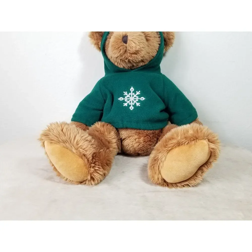 RUSS Teddy Bear Green Hooded Sweatshirt Large 18